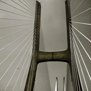 Vasco da Gama Bridge Print - 17.2 km Cable Stayed Span Over Tagus River Vasco da Gama Bridge Print - 17.2 km Cable Stayed Span Over Tagus River