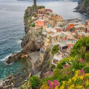 Vernazza View from the Hillside Above in Italy Vernazza View from the Hillside Above in Italy