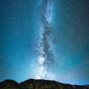 Vertical Milky Way Mountain Landscape Print Vertical Milky Way Mountain Landscape Print
