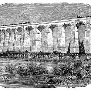 Viaduct crossing river Indre, France Viaduct crossing river Indre, France