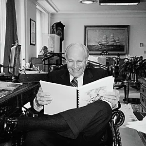 Vice President Dick Cheney Laughs at Pluggers Comics