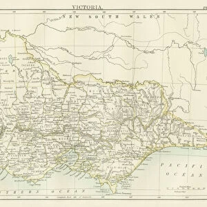 Victoria Australia map 1885