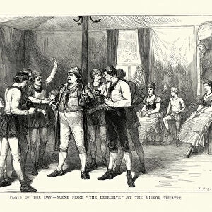 Victorian actors in the play The Detective, 1875