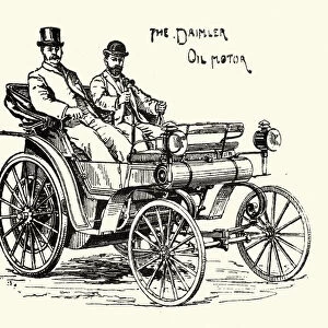 Victorian horseless carriage Daimler Oil Motor Car 1896
