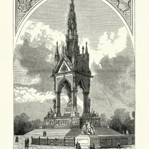 Vintage Print of the Albert Memorial, Kensington Gardens Vintage Print of the Albert Memorial, Kensington Gardens