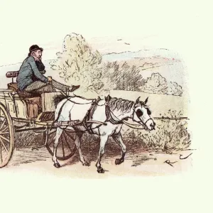 Victorian man driving a horse and cart