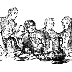 Victorian Men at a Table Print Victorian Men at a Table Print