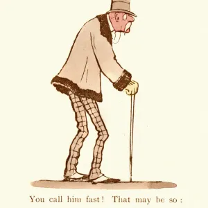 Old Age Progress - A Victorian Satire Print Old Age Progress - A Victorian Satire Print