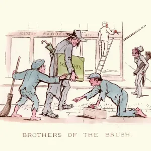 Victorian Print: Brothers of the Brush, Artist in Poverty Victorian Print: Brothers of the Brush, Artist in Poverty