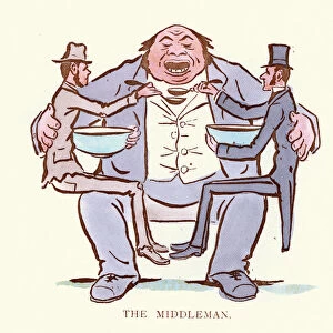 Victorian satirical cartoon capitalism and the middleman