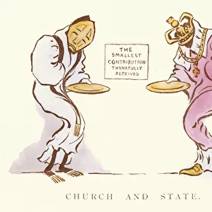 Victorian satirical cartoon, Church and state