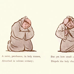 Victorian satirical cartoon, on faith and the itch