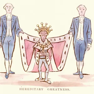 Hereditary Greatness Print, Victorian Satirical Cartoon Hereditary Greatness Print, Victorian Satirical Cartoon