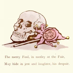 Masking Depression with Humor, Victorian Era Print Masking Depression with Humor, Victorian Era Print