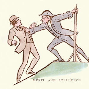 Victorian satirical cartoon, Merit and Influence