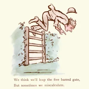 Victorian satirical cartoon, on overconfidence and misfortune Victorian satirical cartoon, on overconfidence and misfortune