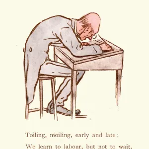 Toiling, Moiling Print: A Victorian Era Engraving of Workers Labouring Toiling, Moiling Print: A Victorian Era Engraving of Workers Labouring