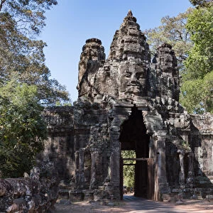 Victory Gate, Angkor Thom East Gate towards Bayon Temple, Siem Reap, Cambodia