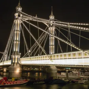 Albert Bridge Nighttime Print Albert Bridge Nighttime Print