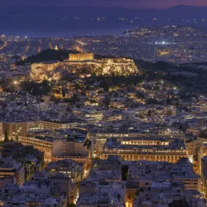 View of Athens from Licabetus Hill, Greece View of Athens from Licabetus Hill, Greece