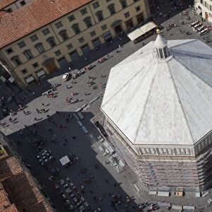 View from above on the Baptistery of Saint John, Florence, Italy