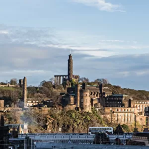 View of Calton Hill and its monuments