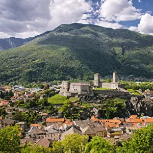 View over Castelgrande, Bellinzona, Switzerland