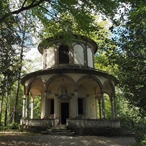 View Of Chapel XV, Sacred Mountain Of Orta, Unesco World Heritage Site, Northern Italy