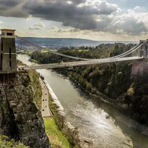 Side View of Clifton Suspension Bridge Print Side View of Clifton Suspension Bridge Print