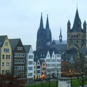 View of Cologne with the cathedral, Germany View of Cologne with the cathedral, Germany