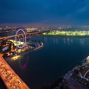 Top view of east side of Singapore city