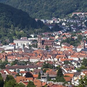 View of Eberbach, Baden-Wuerttemberg, Germany, Europe, PublicGround