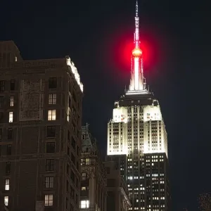 Empire State Building Print at Night Empire State Building Print at Night