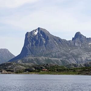 View from the fjord ferry at the Arctic Circle, Northern Norway, Norway, Scandinavia, Europe
