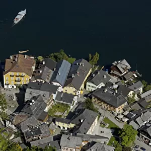 View on Hallstatt town and lake, Austria