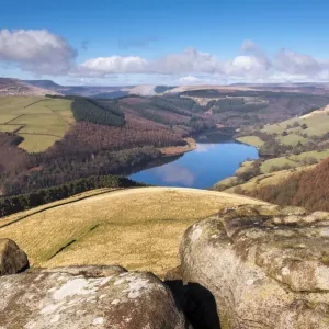 View of Ladybower reservoir from Derwent edge