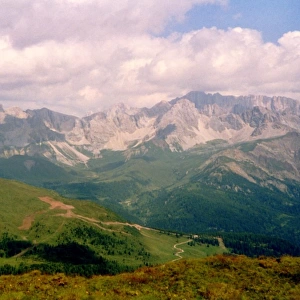 View of Marmolada mountain in Italy