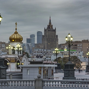 View of Moscow from The Patriarchs Bridge in Russia