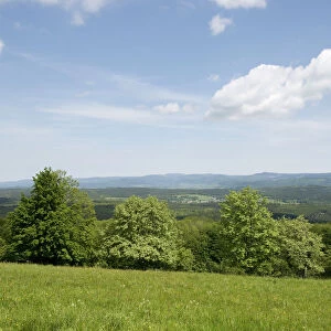 View from Mt Dolmar of the Thuringian Forest, Thuringia, Germany