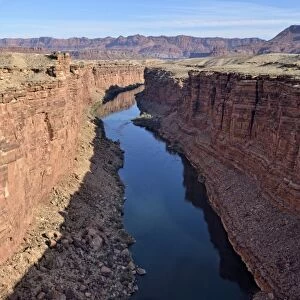 View from the New Navajo Bridge of the Colorado River, Highway 89 A, Marble Canyon, Arizona, United States