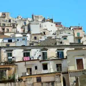 View at the old town of Modica Italy