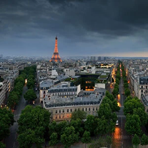 View of Paris and eiffel tower