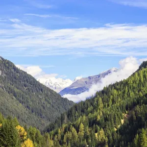 View at Passo dello Stelvio in South Tyrol, Italy