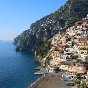 View on Positano (Unesco world heritage), on the Amalfi coast, Italy