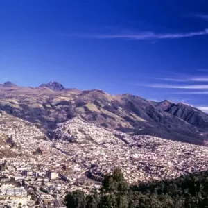 View of Quito Ecuador Print, a UNESCO World Heritage cityscape View of Quito Ecuador Print, a UNESCO World Heritage cityscape