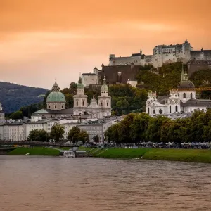 View of Salzach River and Historic Centre Print View of Salzach River and Historic Centre Print