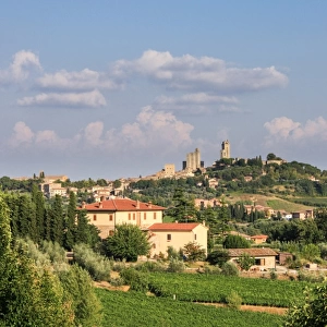 View on San Gimignano and its towers