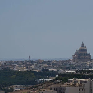 View of Victoria town in Gozo, Malta