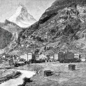 View of the village Zermatt and the Matterhorn, Switzerland View of the village Zermatt and the Matterhorn, Switzerland