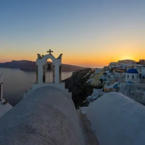 Santorini Village at Sunset Print Santorini Village at Sunset Print
